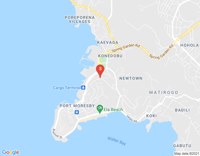 Map of Touaguba Hill, Port Moresby, NCD