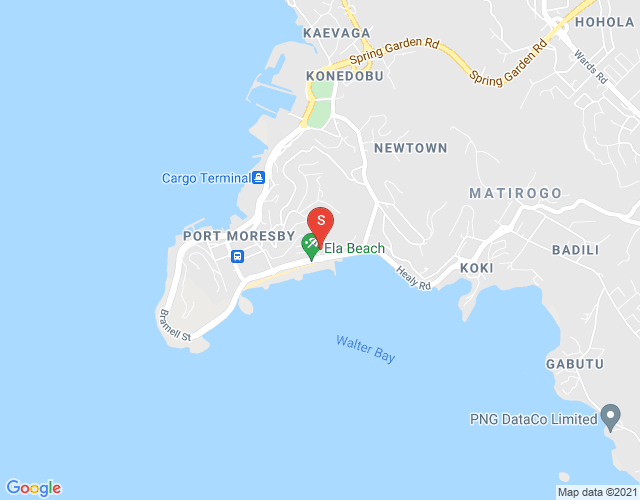 Map of Ela Beach, Port Moresby, NCD