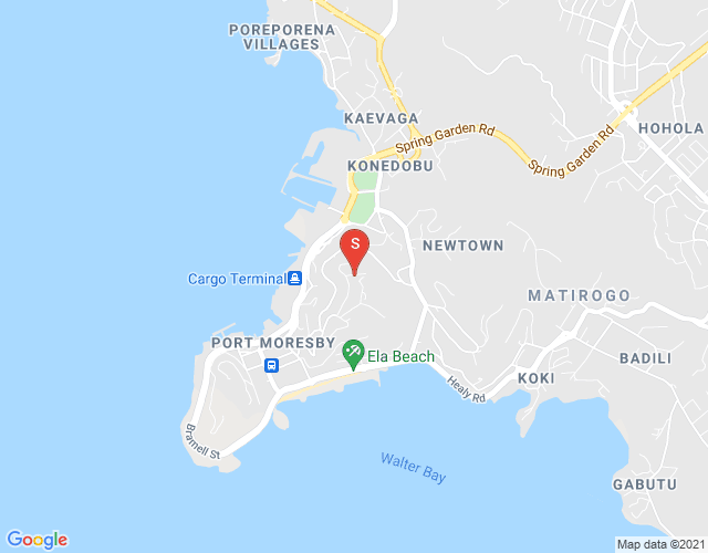 Map of Touaguba Hill, Port Moresby, NCD