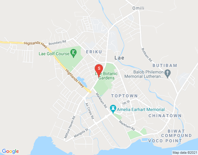 Map of Lae, Morobe