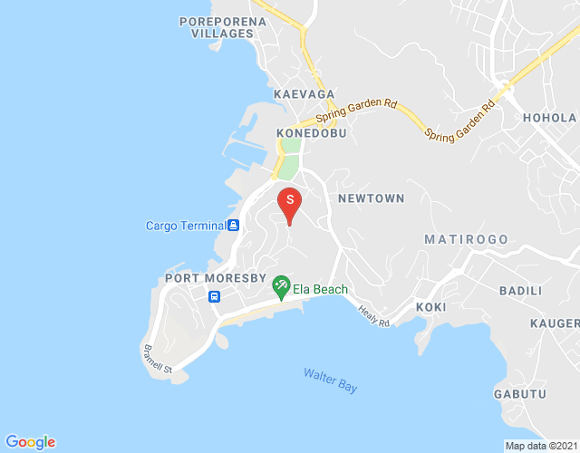 Map of Touaguba Hill, Port Moresby, NCD