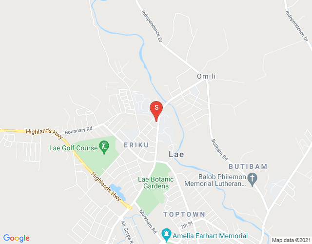 Map of Lae, Morobe