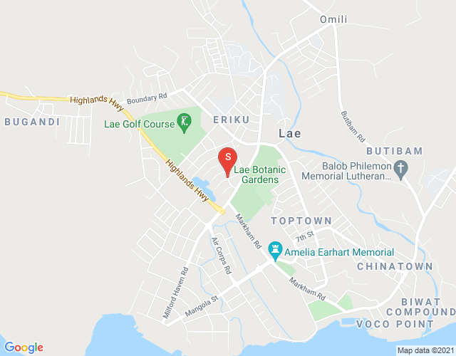 Map of CRESCENT RAUN WARA SIDE House/CASSIA, Lae, Morobe