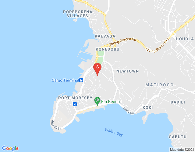 Map of Davetari Drive, Touaguba Hill, Port Moresby, NCD