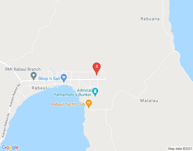 Map of Rabaul, East New Britain