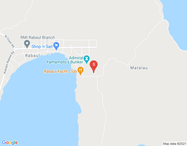 Map of Rabaul, East New Britain