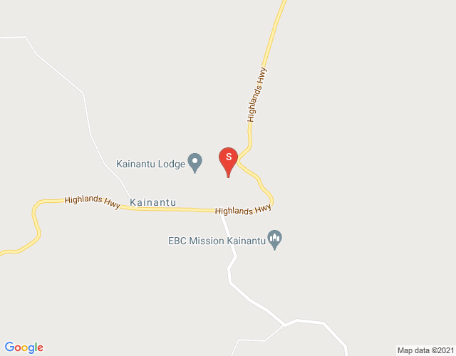 Map of Kainantu, Goroka, Eastern Highlands