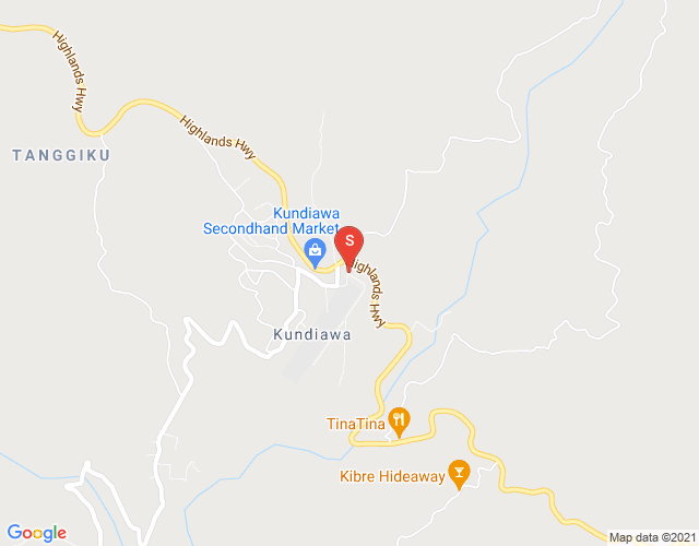 Map of Kundiawa, Simbu (Chimbu)