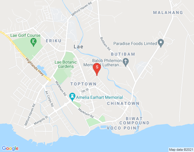 Map of Eagle Street Cassowary Road, Lae, Morobe