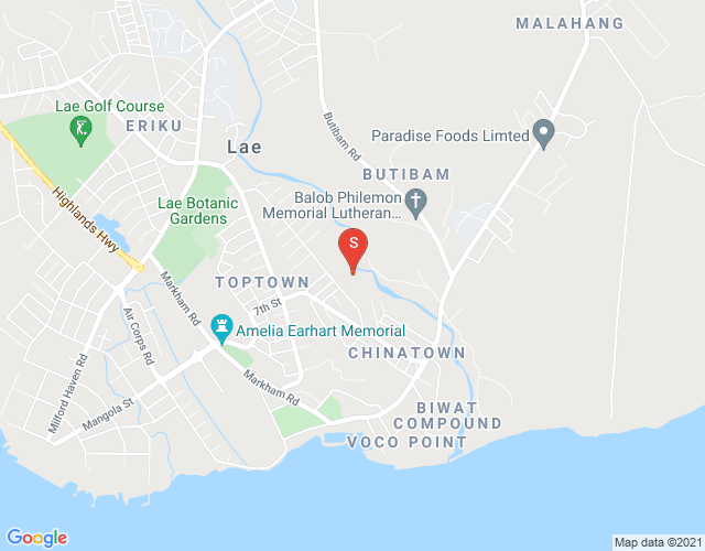 Map of SVS Apartment /Eagle St. Cassowary Road, Lae, Morobe