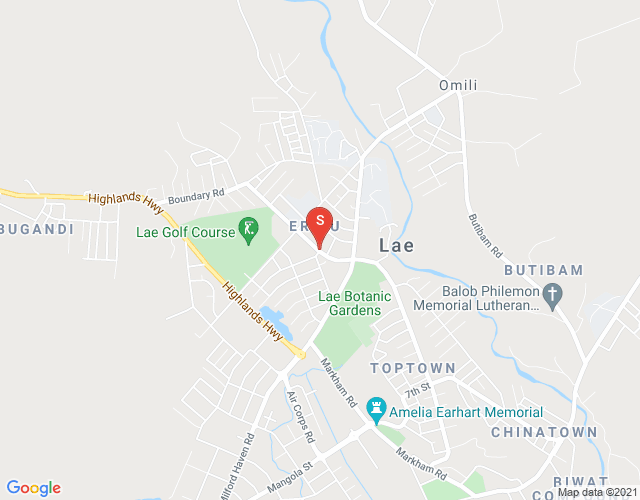 Map of Lae, Morobe
