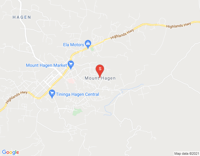 Map of Mount Hagen, Western Highlands