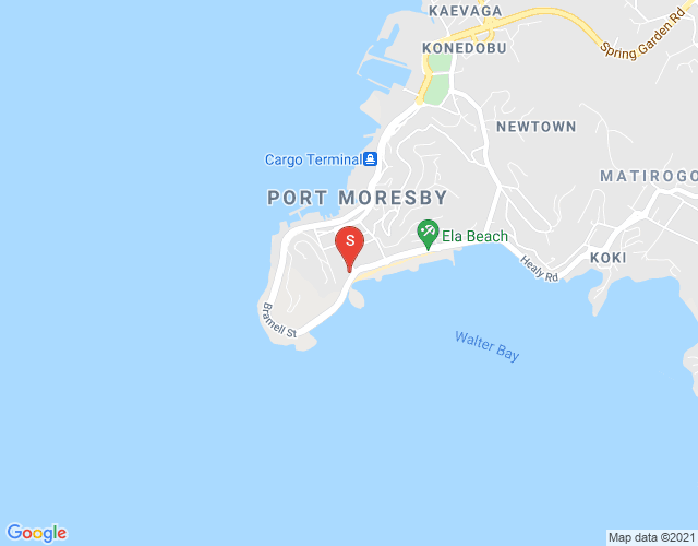 Map of Ela Beach, Port Moresby, NCD