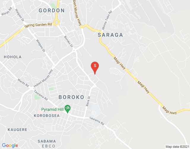 Map of Budoa Avenue, Boroko East, Port Moresby, NCD