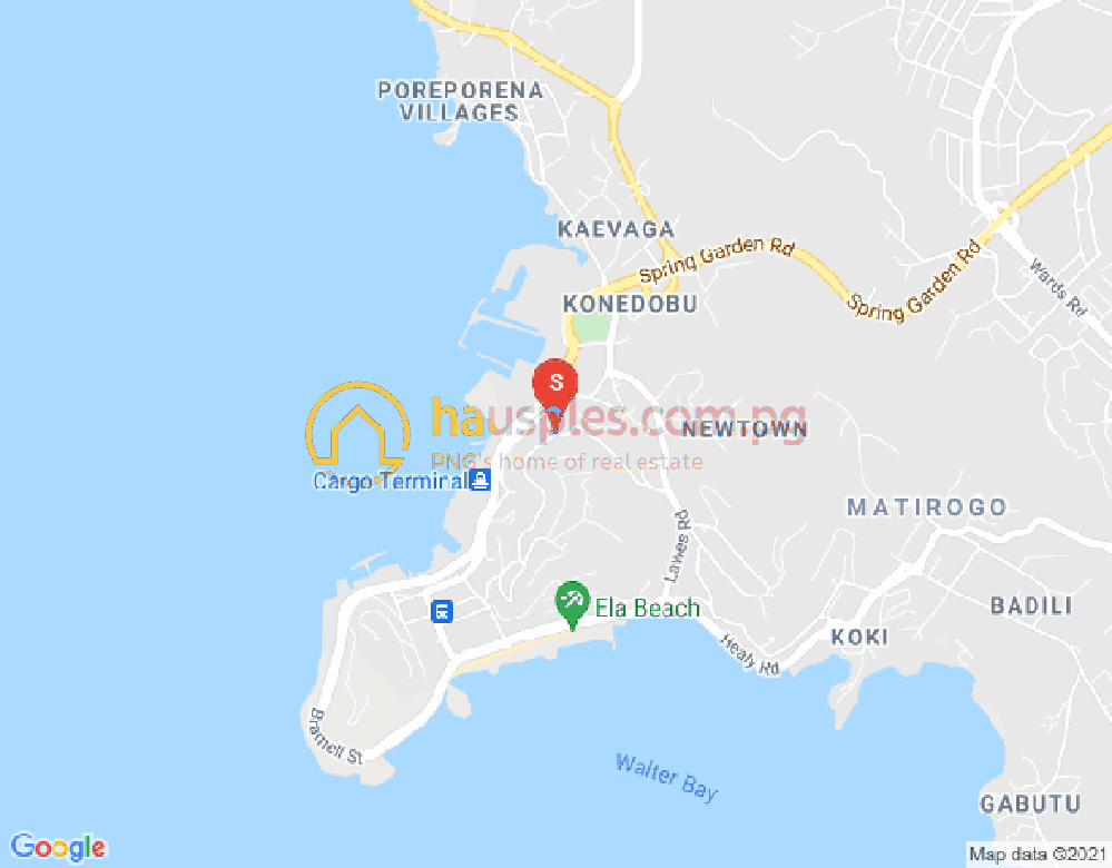 Map of Touaguba Hill, Port Moresby, NCD