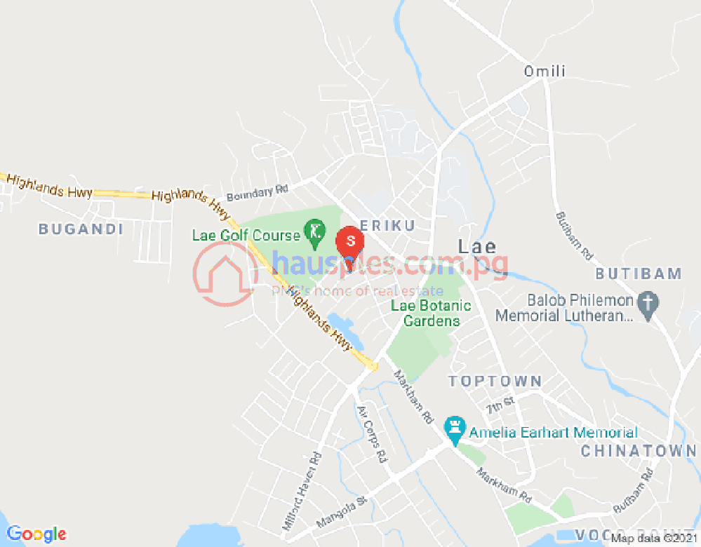 Map of Avenue Hibiscus, Lae, Morobe