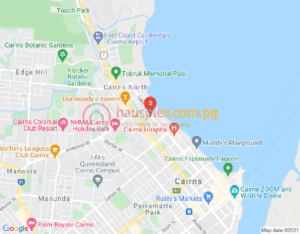 Map of Cairns North, Cairns & District, 4870, QLD