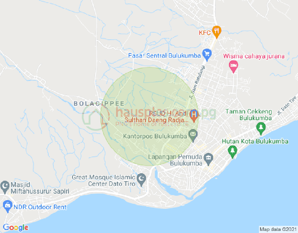 Map of Natunuku, Bulu, Ba