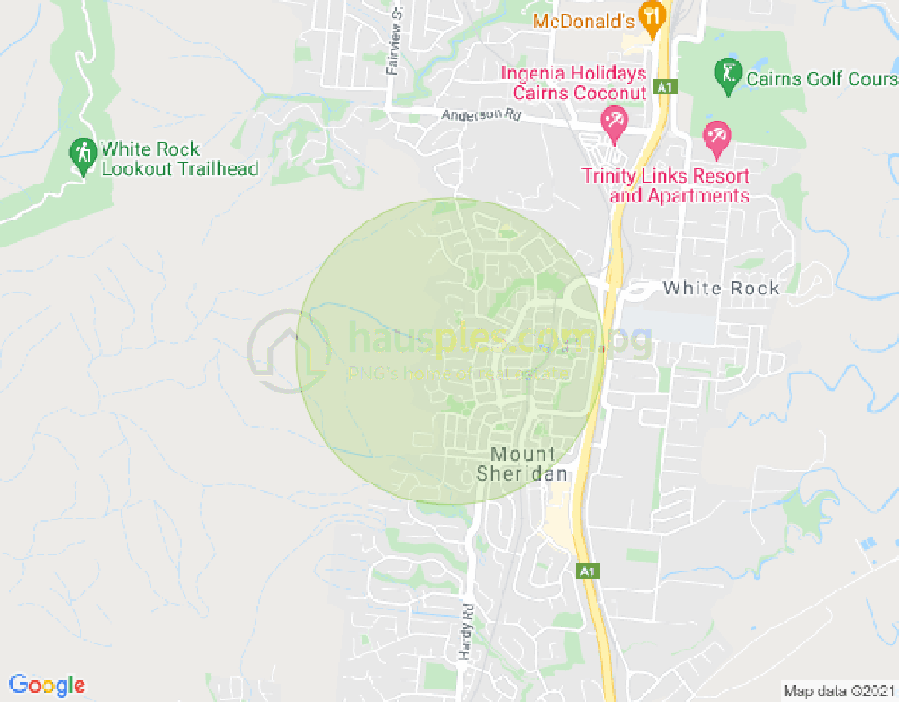 Map of 42 Lacewing Drive, Mount Sheridan, Cairns & District, 4868, QLD