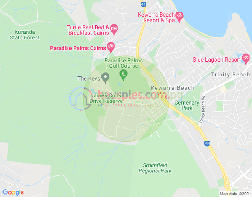 Map of 17 Green Avenue, KEWARRA BEACH, Cairns & District, 4879, QLD