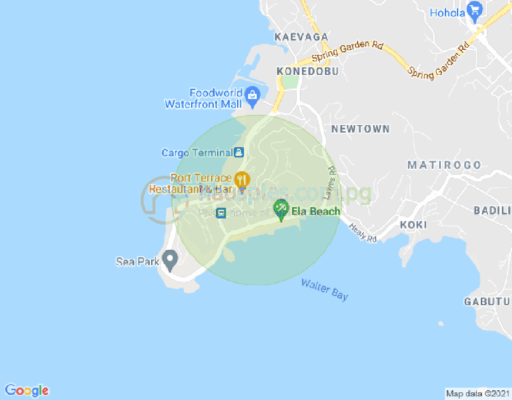 Map of Street Portlock, Touaguba Hill, Port Moresby, NCD