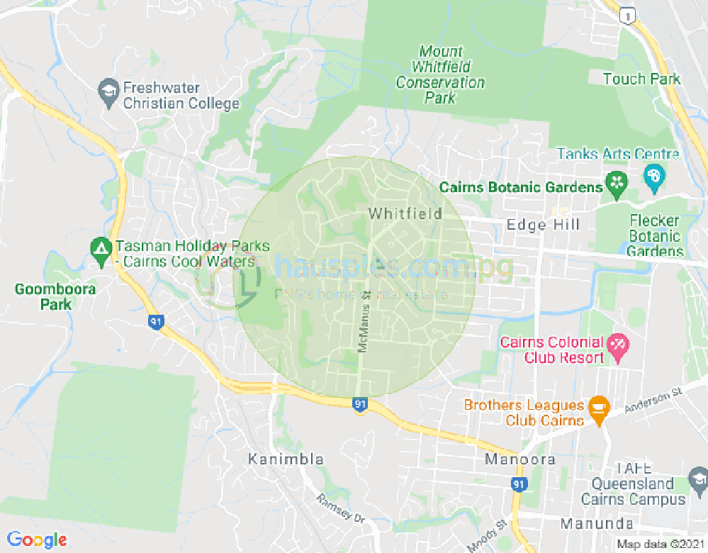 Map of 12 Duignan Street, WHITFIELD, Cairns & District, 4870, QLD