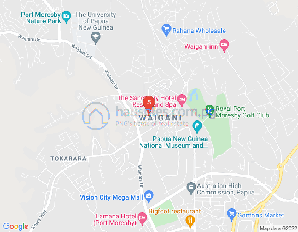 Map of Waigani, Port Moresby, NCD