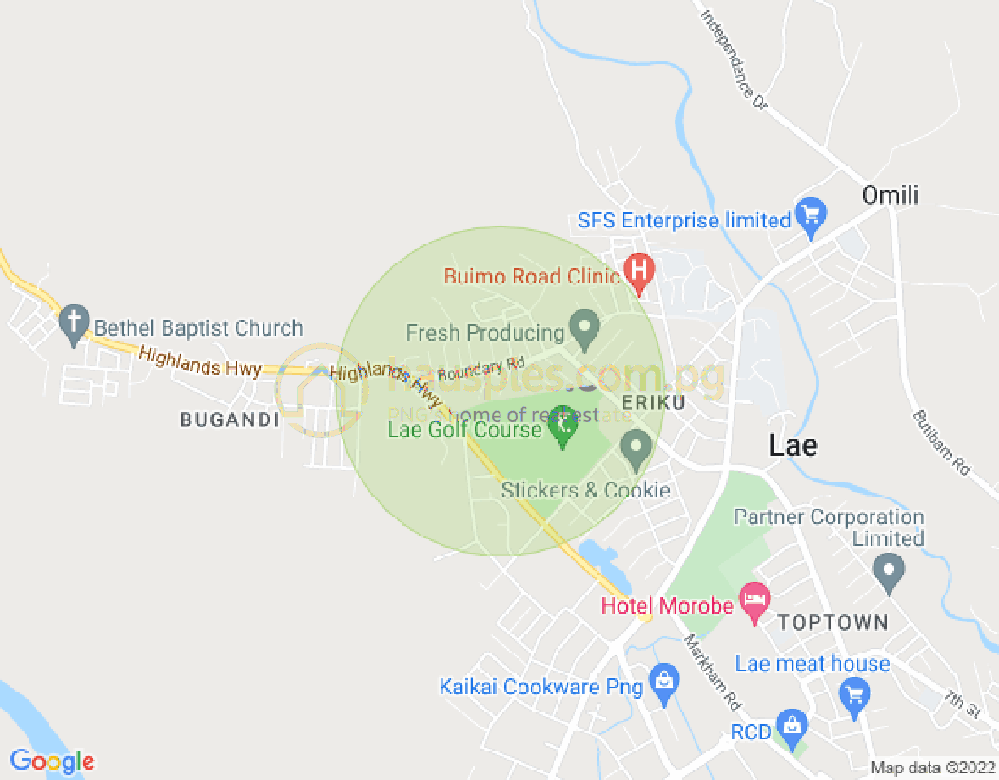 Map of Mango Street, Other, Lae, Morobe
