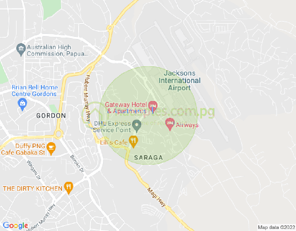 Map of Coral Sea Hotels - Gateway Hotel & Ela Beach Hotel