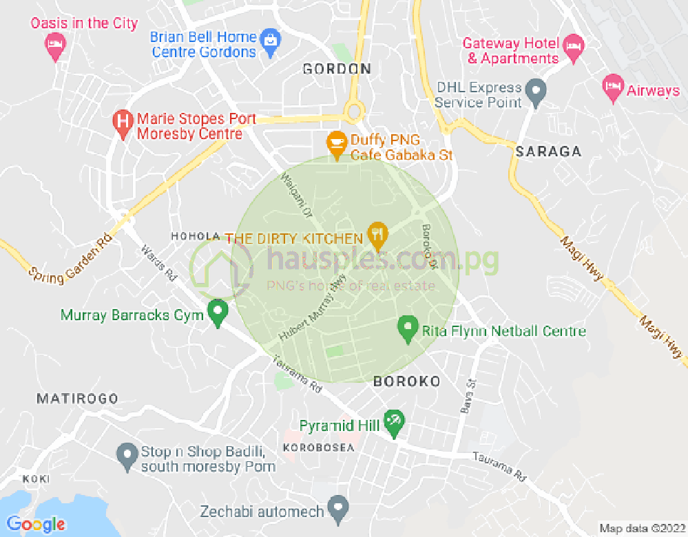 Map of Ave 00 llimo, Boroko, Port Moresby, NCD