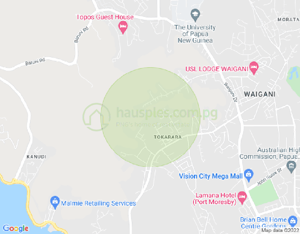 Map of Lot 104/1 Heliconia Ridge, Tokarara, Port Moresby, NCD
