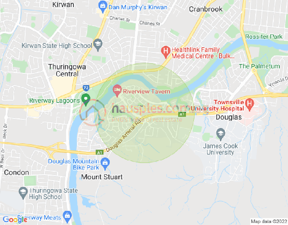 Map of 62 Riverbend Drive, DOUGLAS, Townsville & District, 4814, QLD