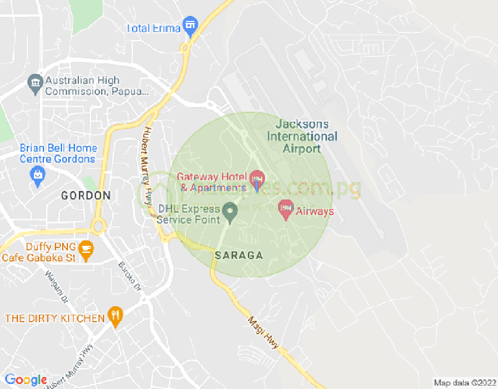 Map of Coral Sea Hotels - Gateway Hotel & Ela Beach Hotel
