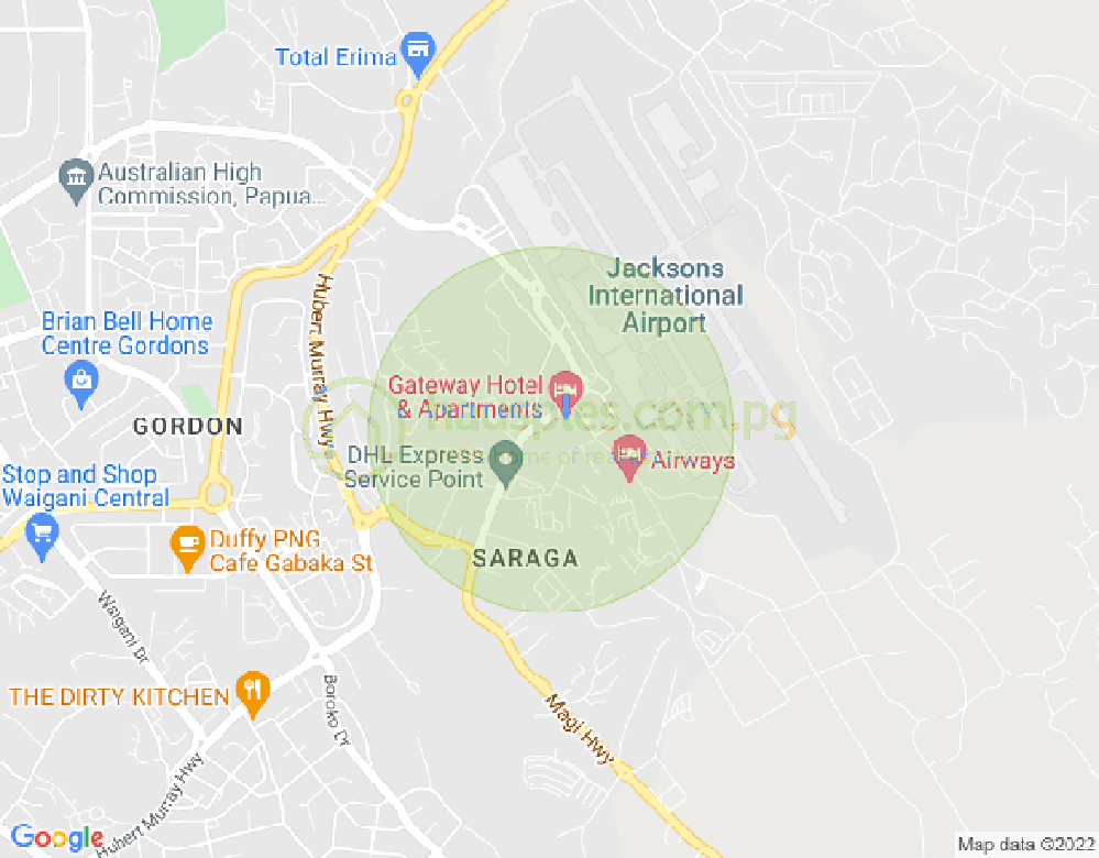 Map of Coral Sea Hotels - Gateway Hotel & Ela Beach Hotel