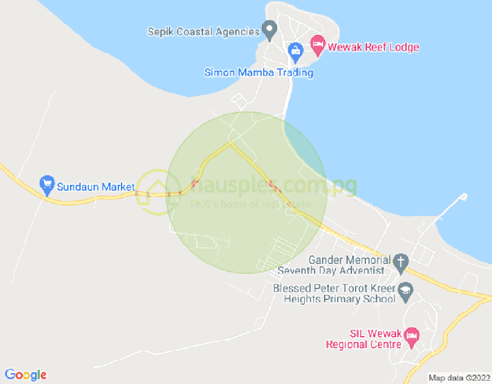 Map of Cathedral  Road 01, Wewak, East Sepik