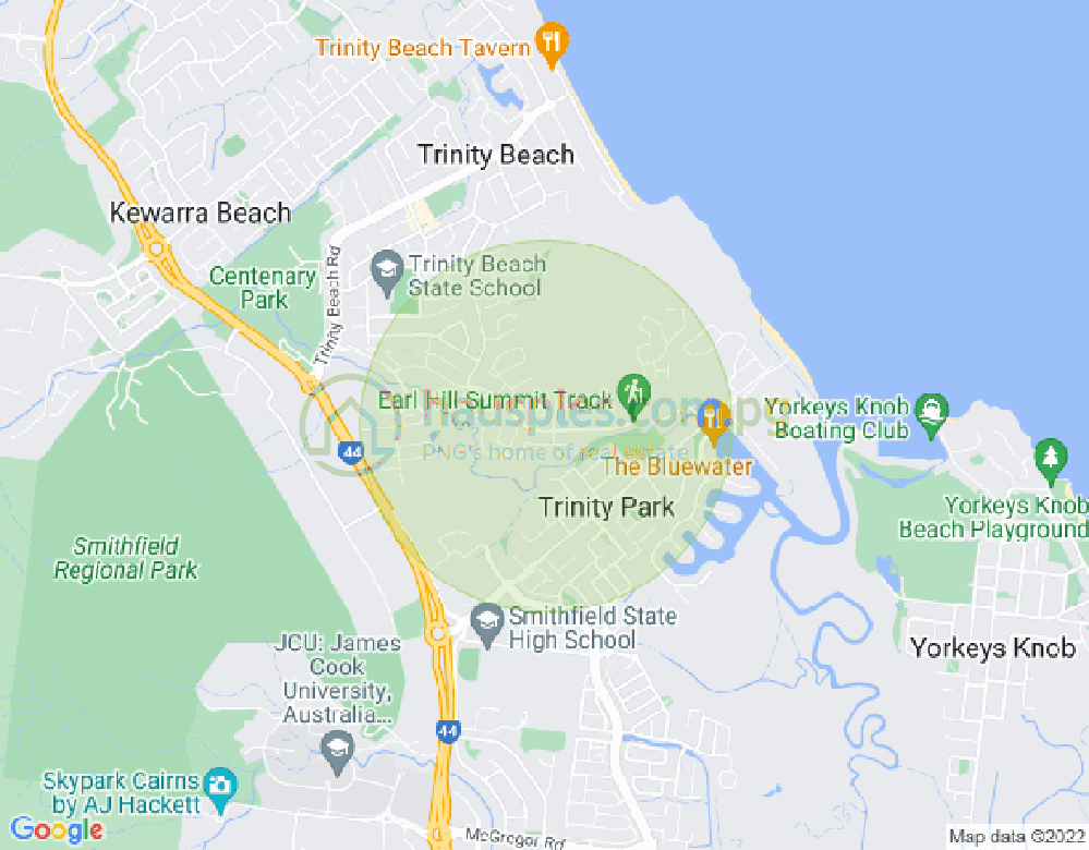 Map of 86 Roberts Drive, TRINITY BEACH, Cairns & District, 4879, QLD
