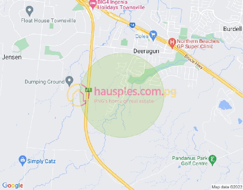 Map of 2 Silverwing Court, DEERAGUN, Townsville & District, 4818, QLD