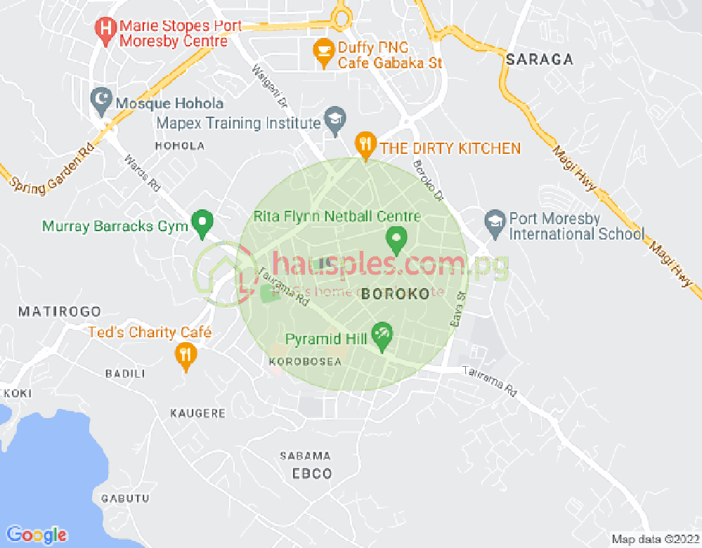 Map of Place Maho, Boroko, Port Moresby, NCD