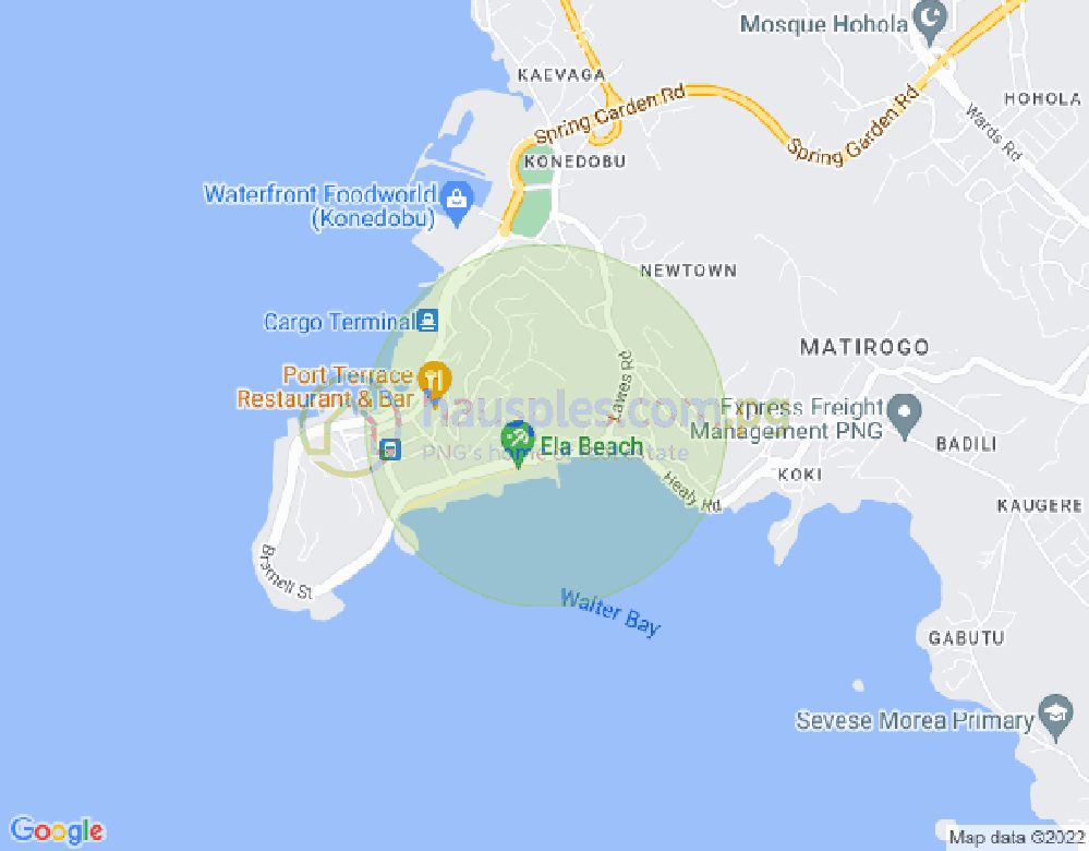 Map of Street Chesterfield, Town, Port Moresby, NCD