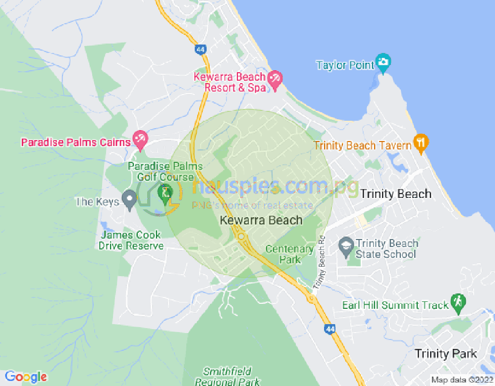 Map of 36 Cottesloe Drive, KEWARRA BEACH, Cairns & District, 4879, QLD