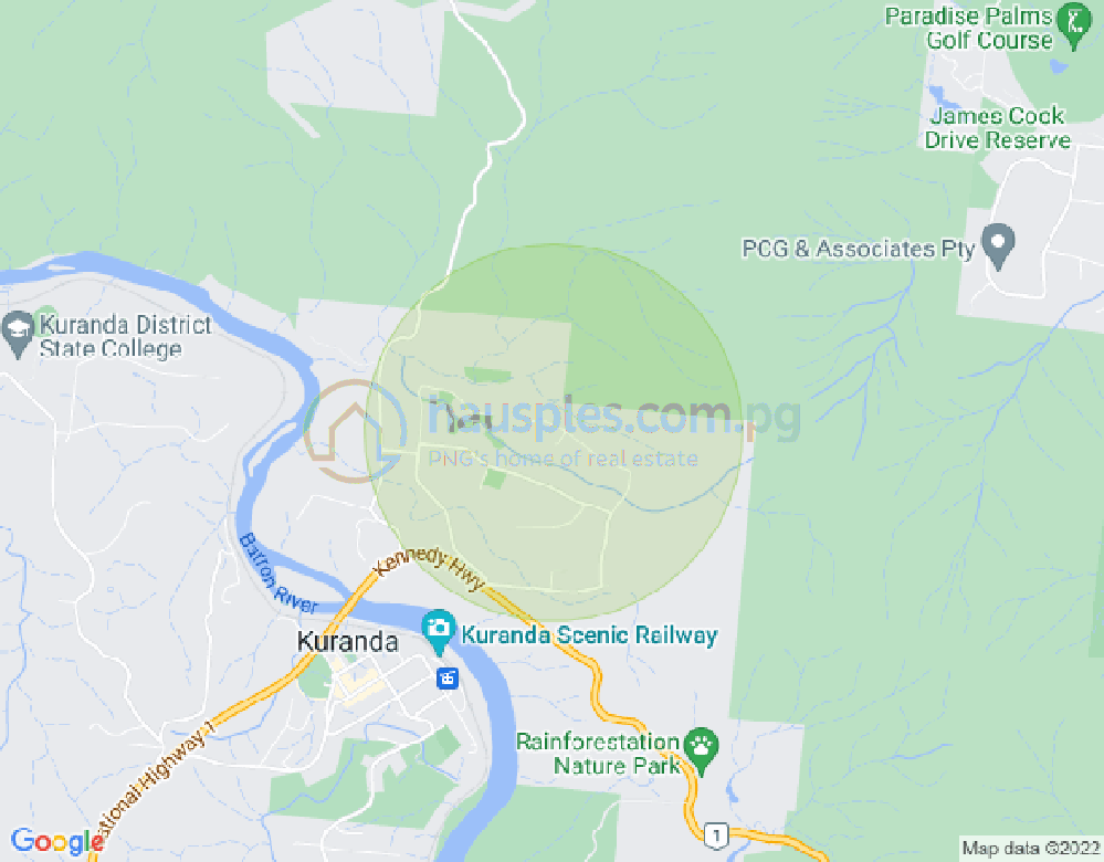 Map of 2 Fan Palm Place, KURANDA, Far North Queensland, 4881, QLD