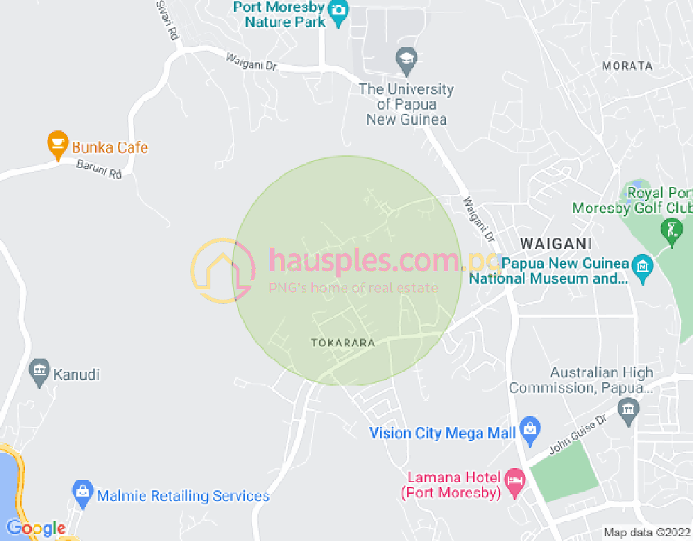 Map of Waigani, Port Moresby, NCD