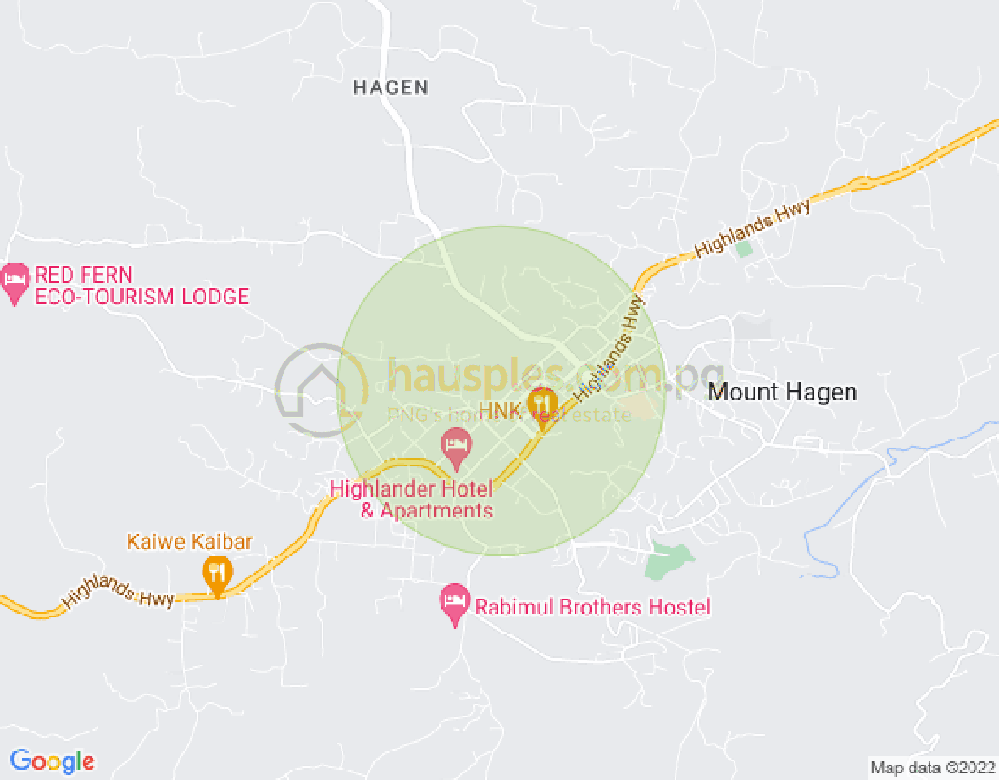 Map of Mount Hagen, Western Highlands