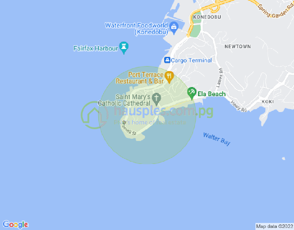 Map of Kwila Bougainville Apartments Paga Hill