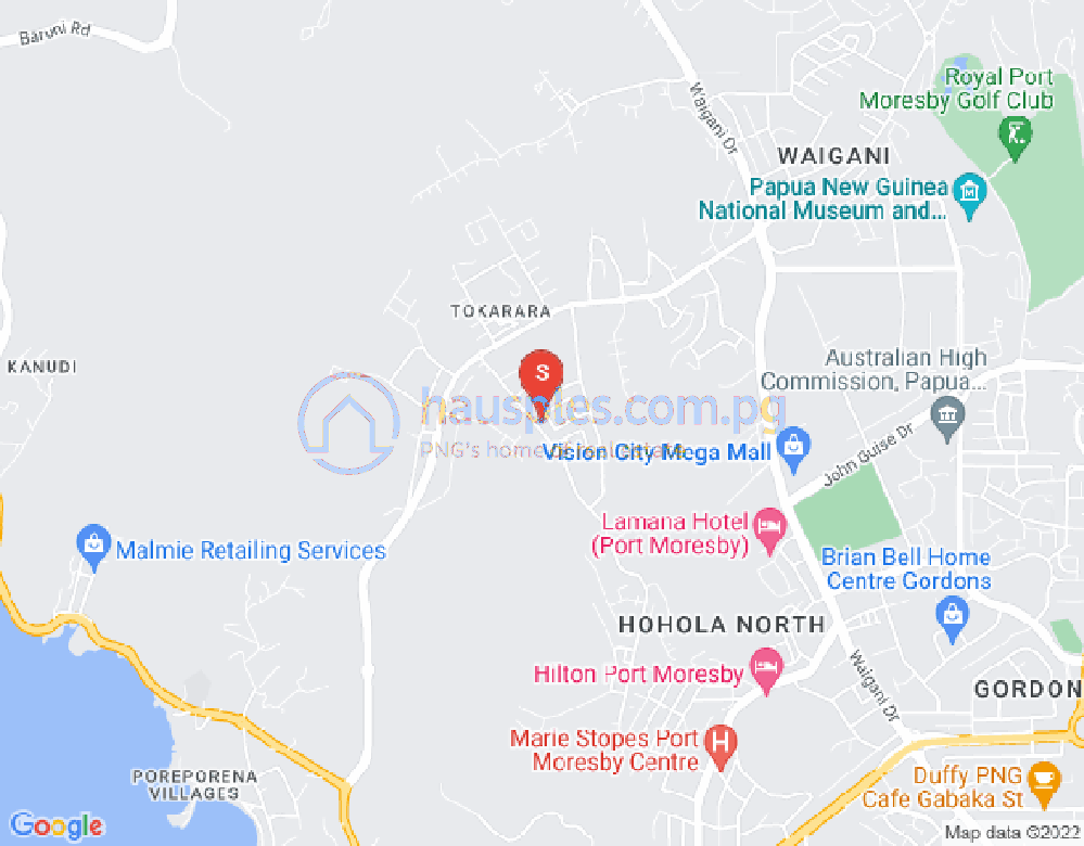 Map of Tokarara, Port Moresby, NCD