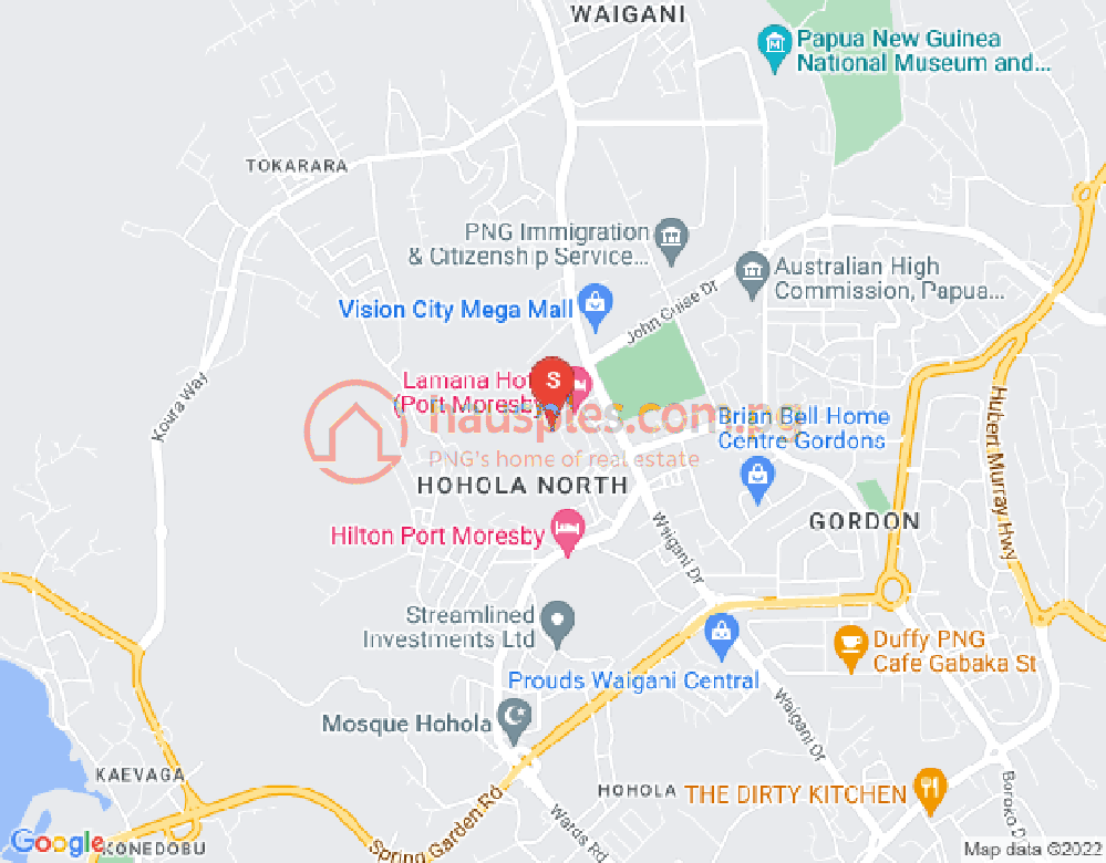 Map of Waigani, Port Moresby, NCD