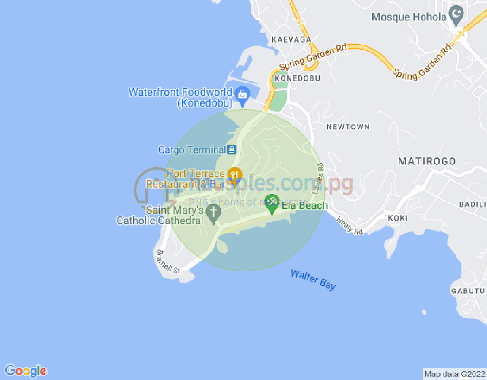 Map of McGregor Street, Touaguba Hill, Port Moresby, NCD