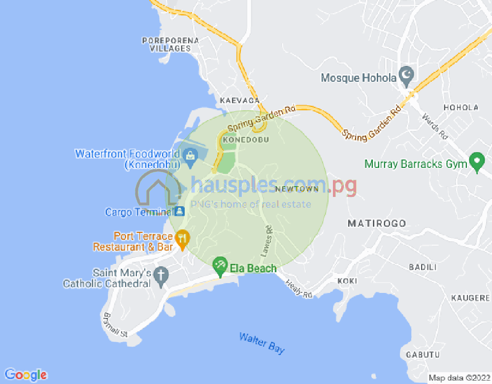 Map of Street Malas, Hohola, Port Moresby, NCD