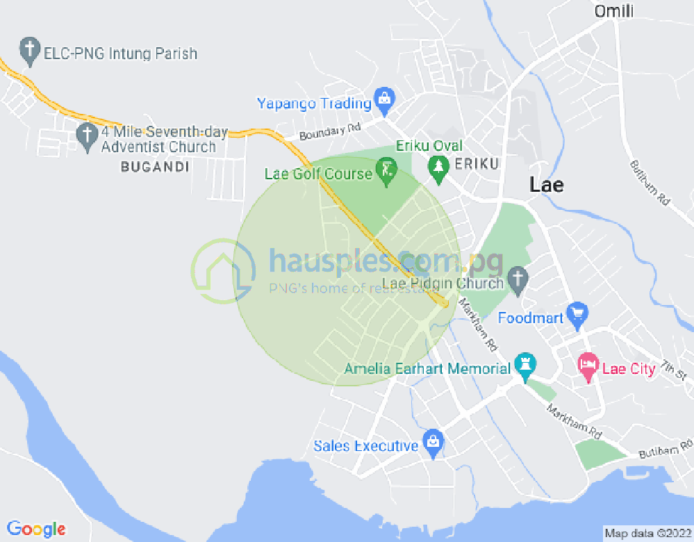 Map of Street, Lae 1 Jawani, Lae, Morobe