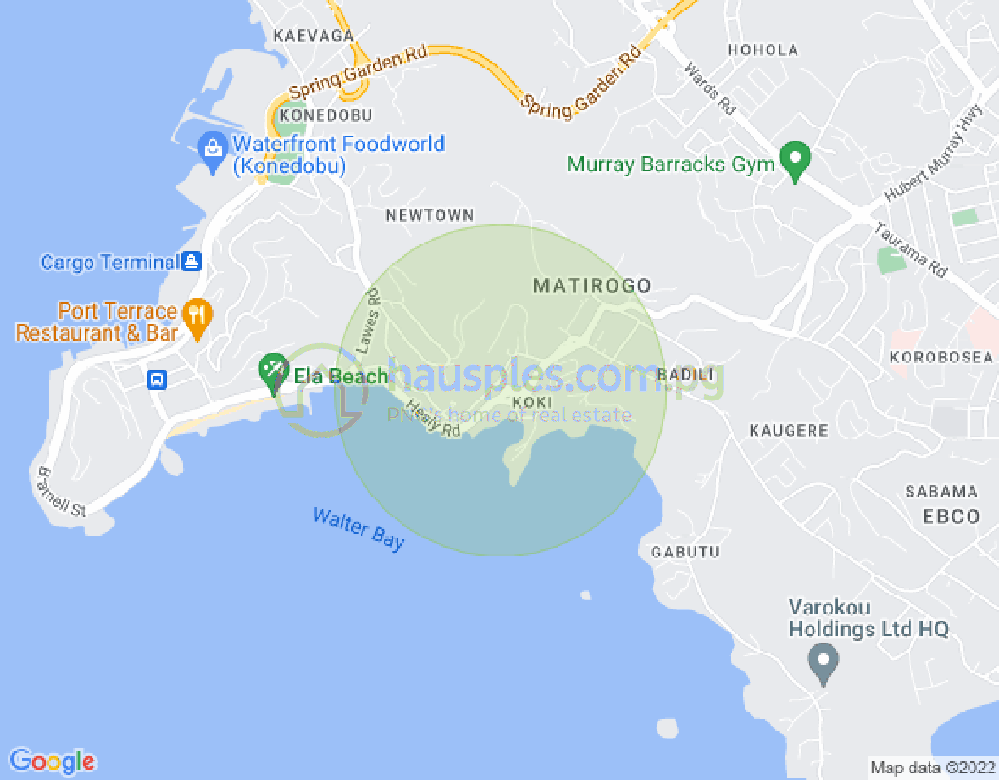 Map of Street Koki, Koki, Port Moresby, NCD